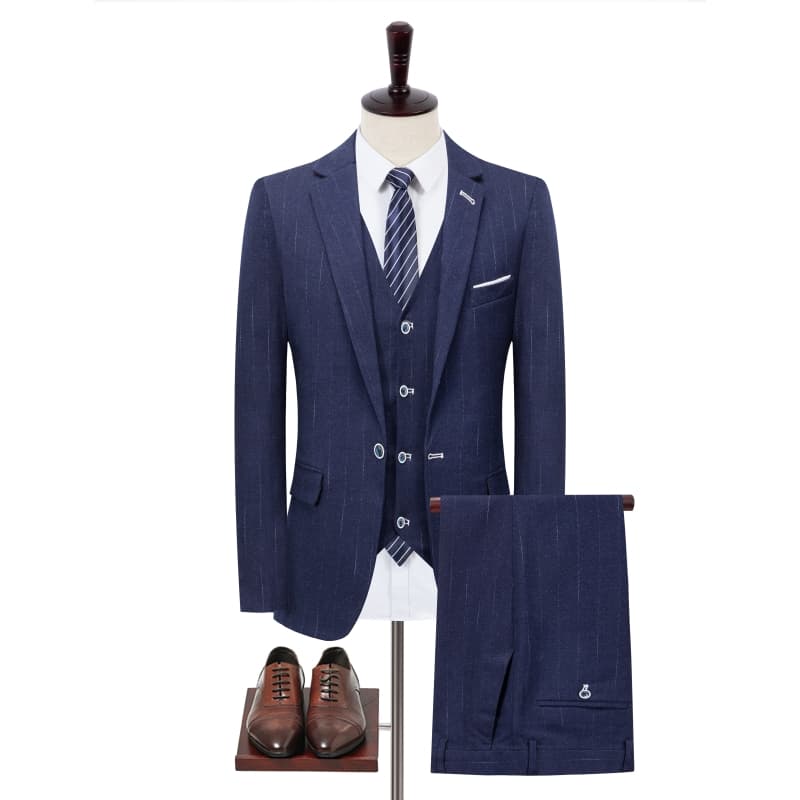 Blue and Red Stripped Suit – Minizmo